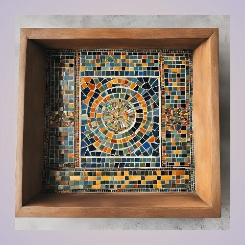 Anleitung Altes Tablett mit Mosaik-Fliesen gestalten (1)